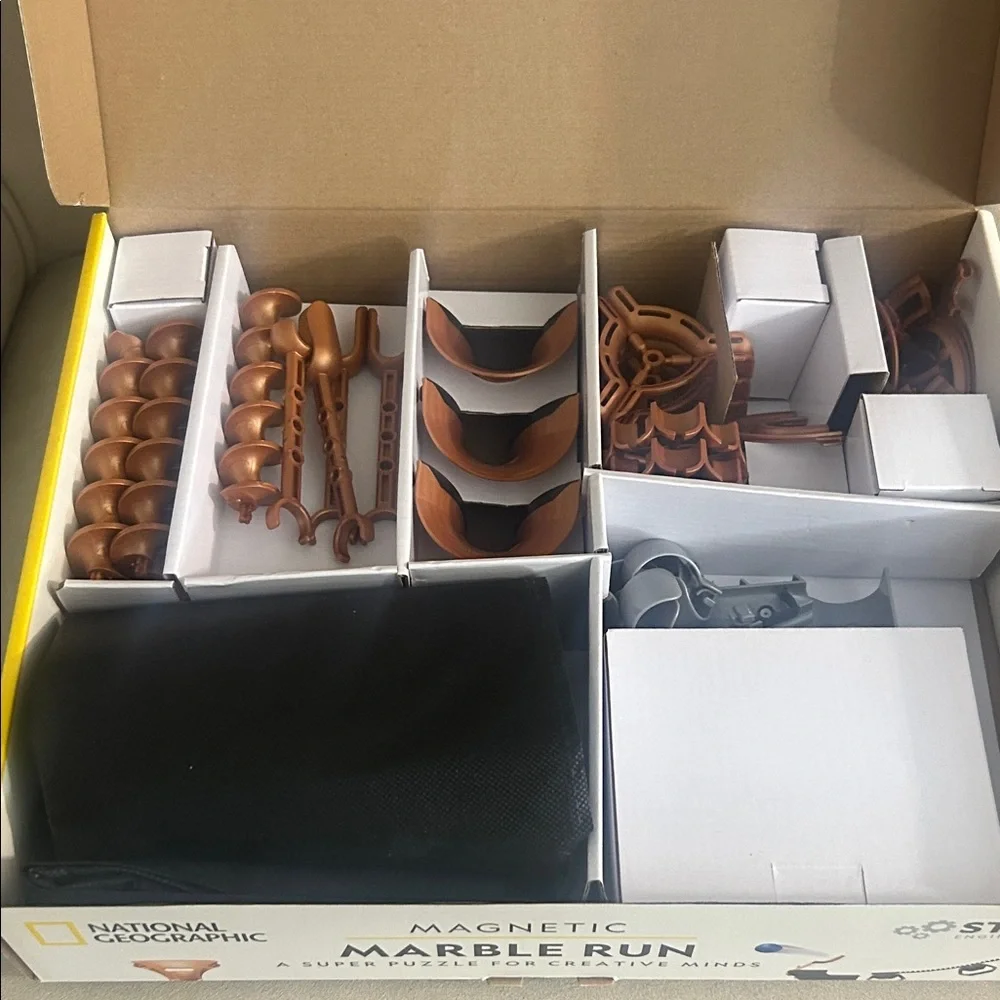 National Geographic Magnetic Marble Run with Blue and Copper Accents